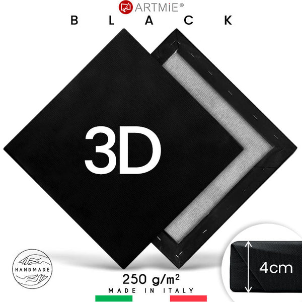3D Schwarze Künstlerleinwand PROFI auf Keilrahmen | verschiedene Größen — Bild 23