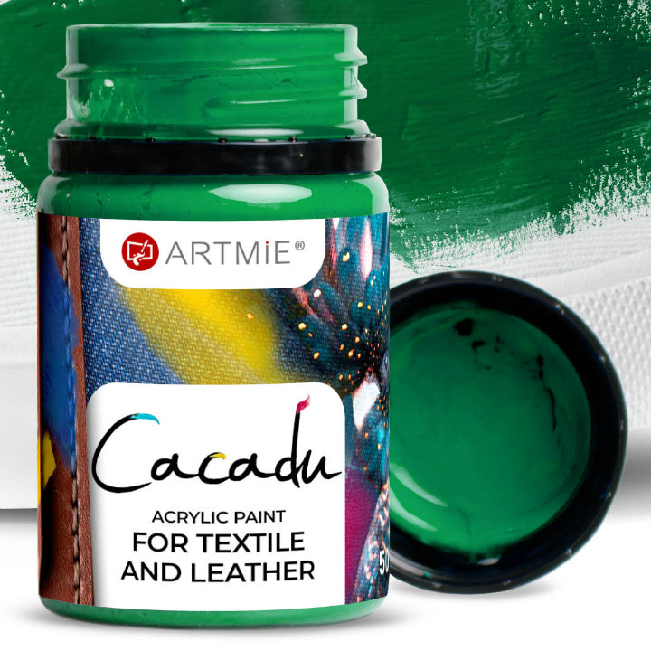 ARTMIE Cacadu Textil- und Lederfarbe 50 ml – 12 Spezialgrün
