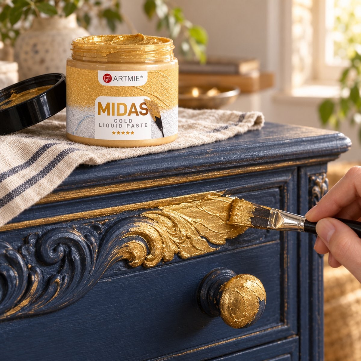 ARTMIE MIDAS flüssige Metallic-Paste Gold – Ansicht 6