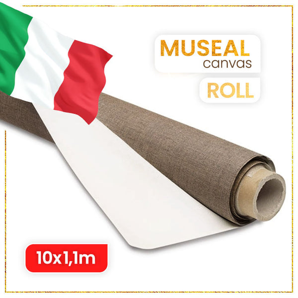 MUSEAL Leinen-Malerleinwand auf der 10-Meter-Rolle – verschiedene Breiten — Bild 1