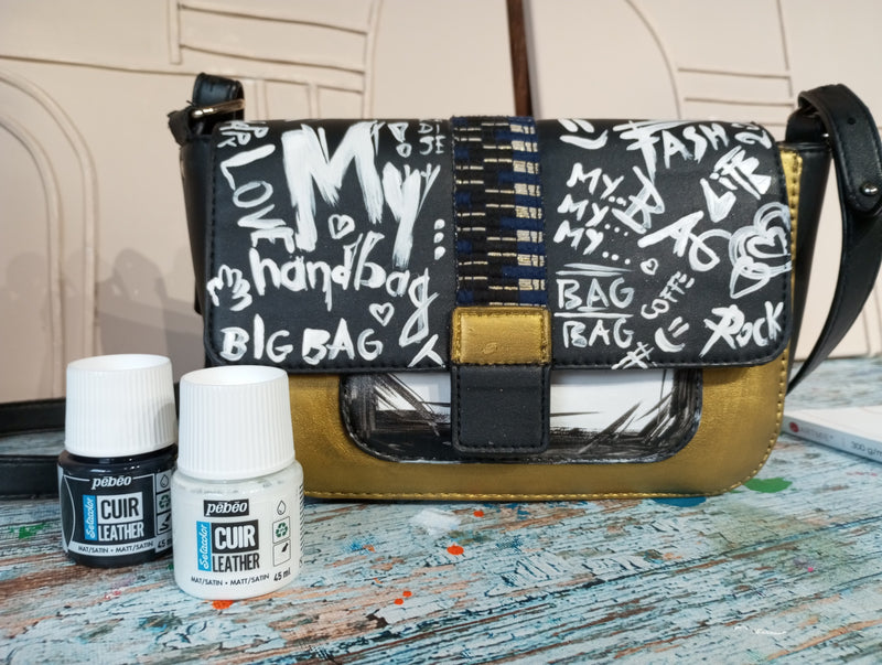 Bemalte Handtasche Schritt für Schritt