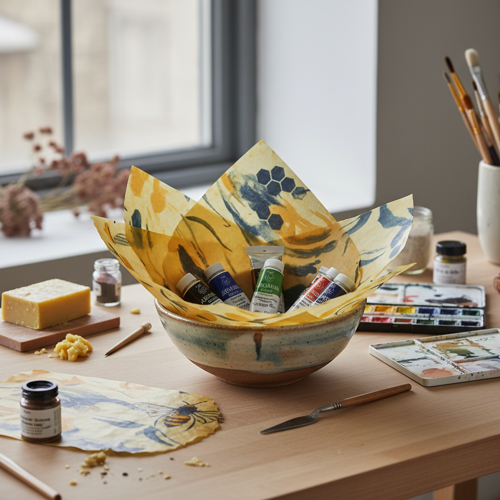 beeswax wraps covering a bowl