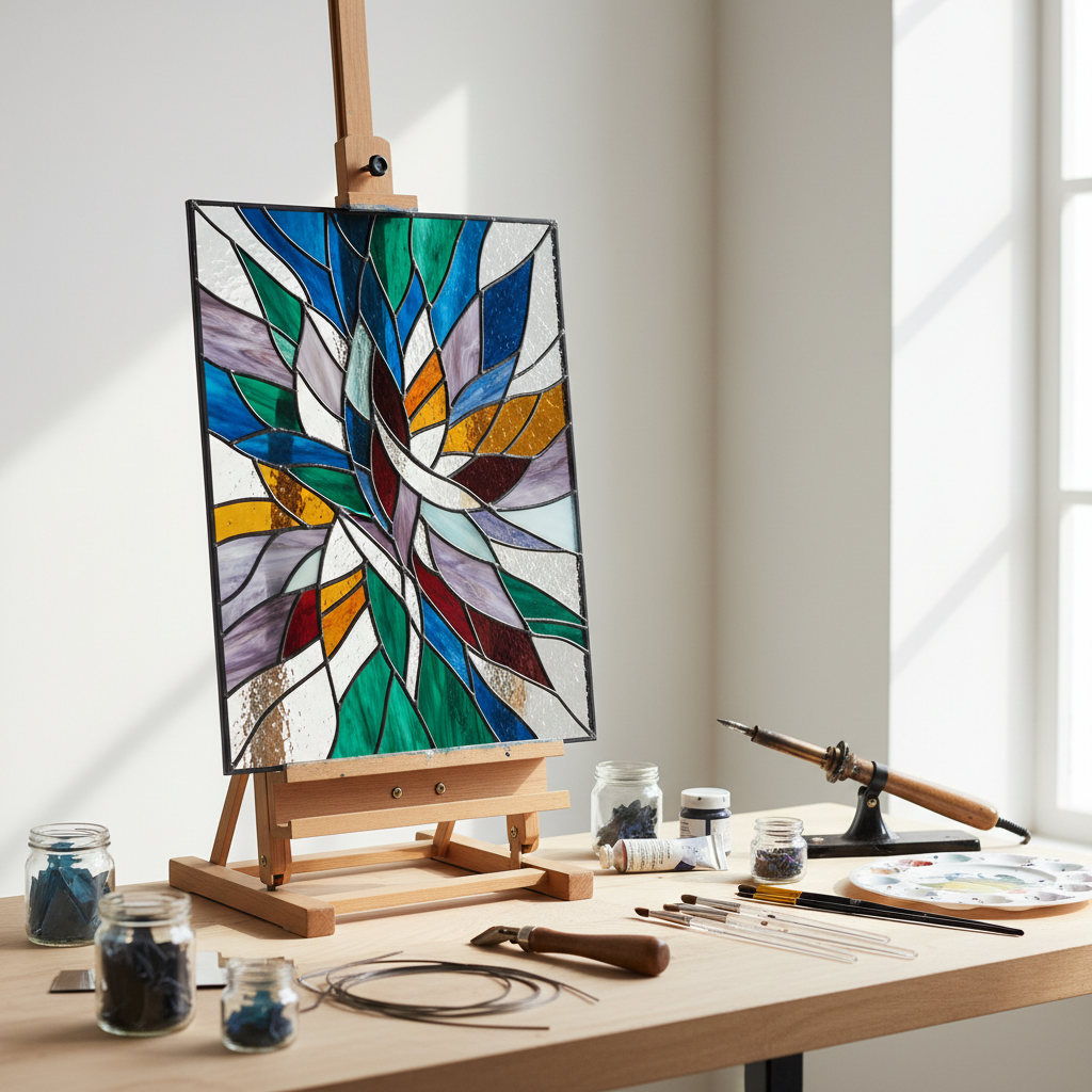 stained glass art piece