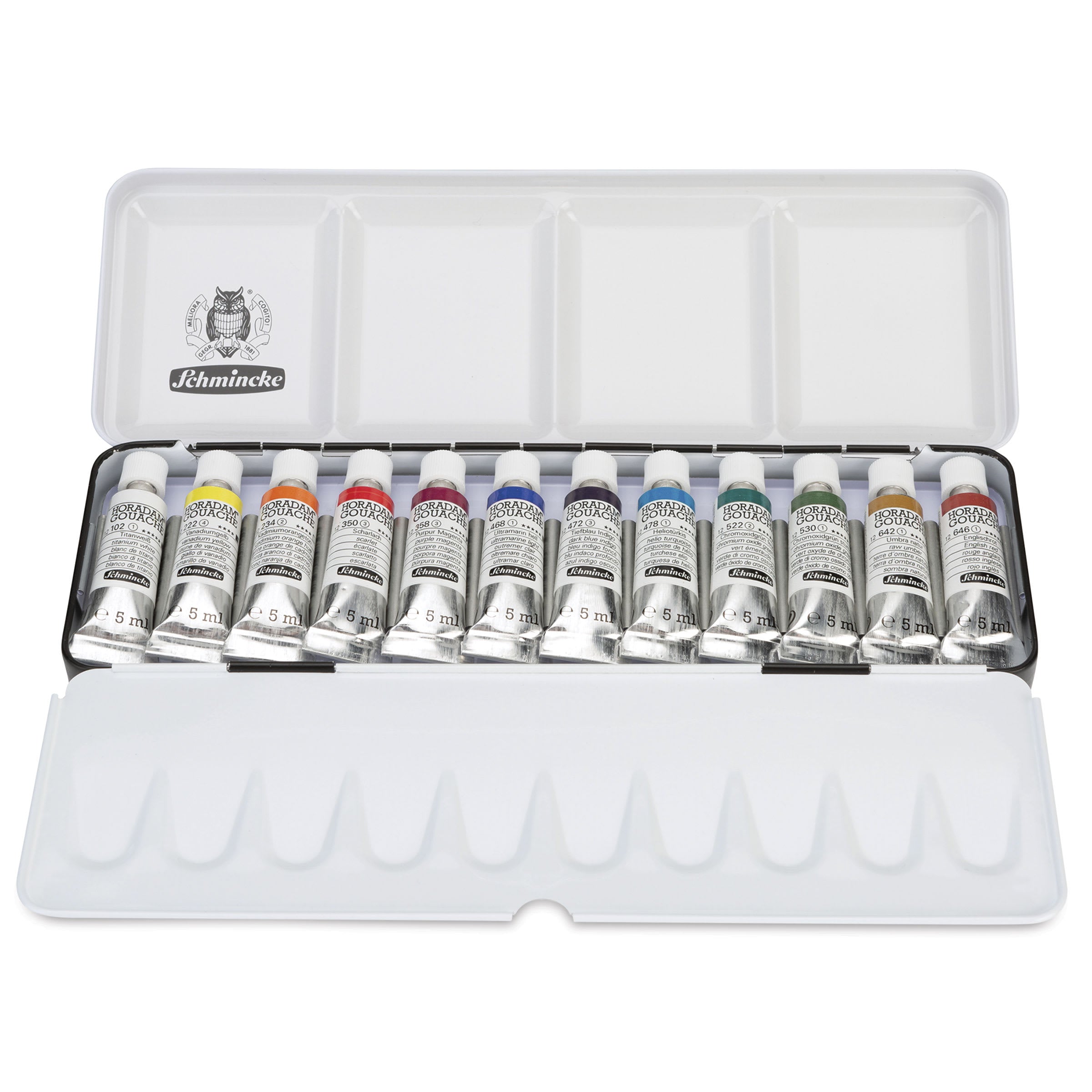 Schmincke HORADAM Gouachefarben im Metallkasten, 12 x 5 ml