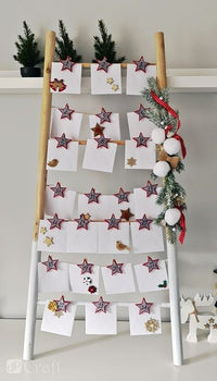 12er-Set 3D-Glitzer-Weihnachtsaufkleber | Weihnachtsrose — Bild 3