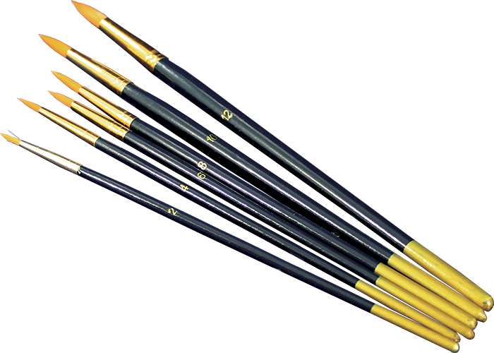 Set mit Konturenpinseln / 6-teilig – pointed, 6 pcs/pack, sizes 2,4,6,8,10,12