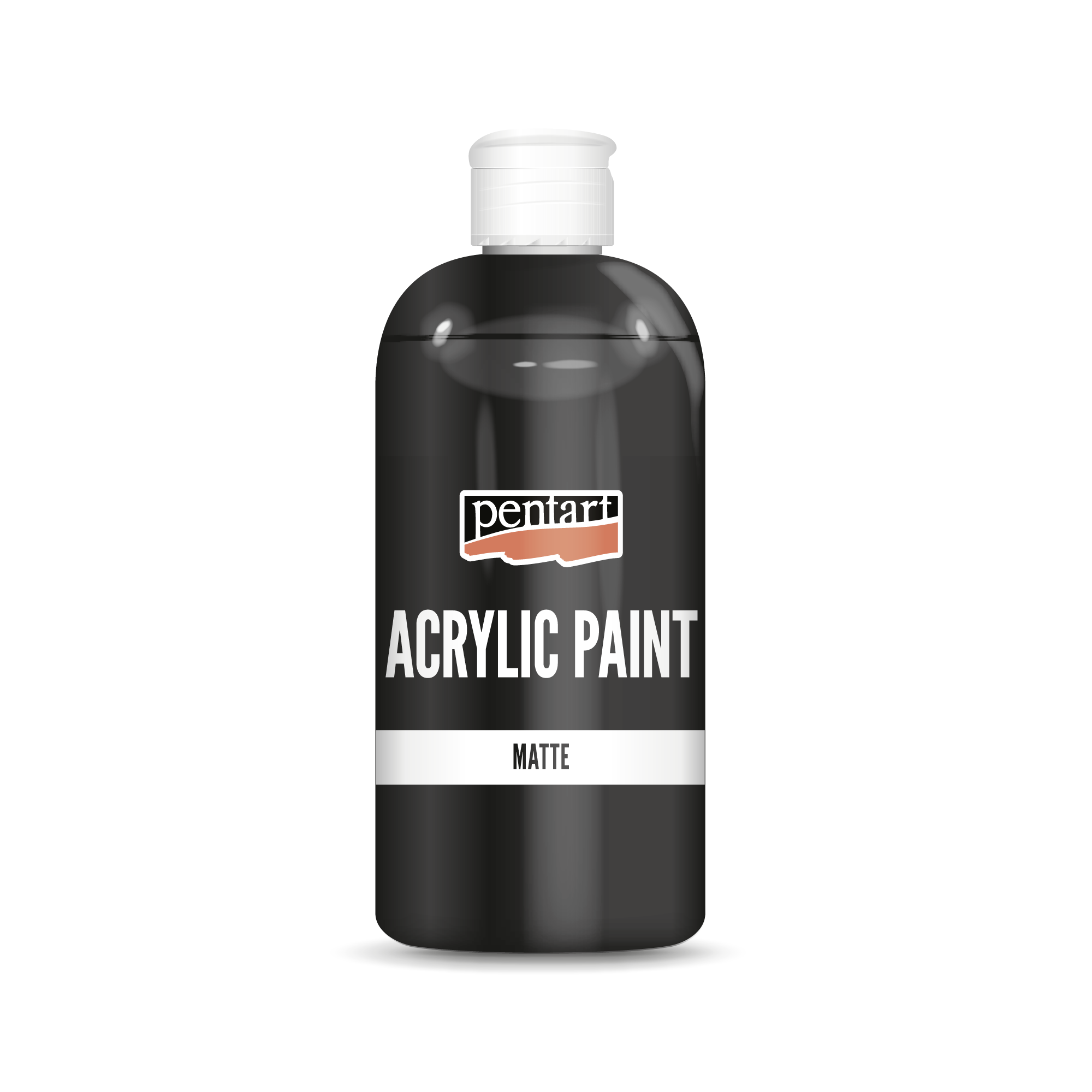 Matte Acrylfarbe Pentart 500 ml Schwarz