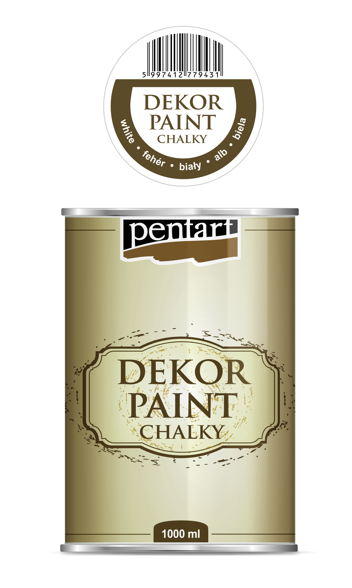 dekor paint chalky 1000 ml – Weiß