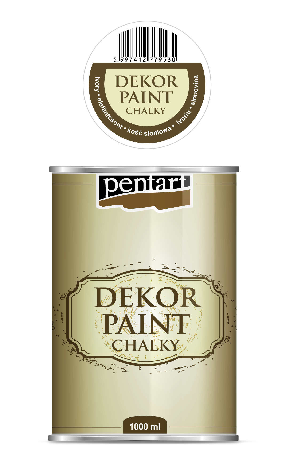 dekor paint chalky 1000 ml – Elfenbein