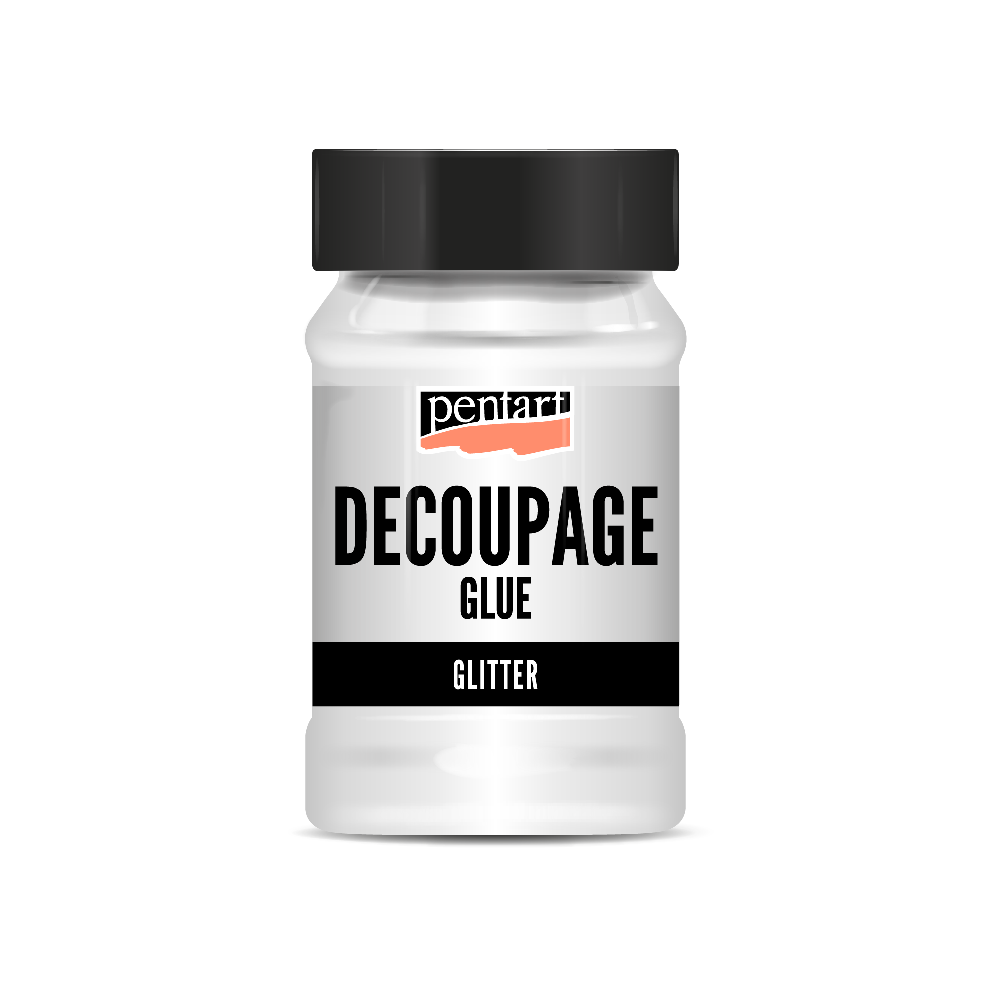 Decoupage Kleber und Lack mit Glitzer Pentart - 100 ml