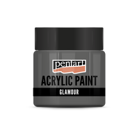 Glamour Metallic Acrylfarbe 50ml – black silver