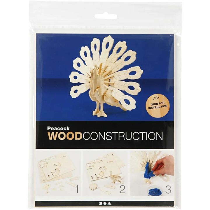 3D Holzpfau Modell — Bild 1