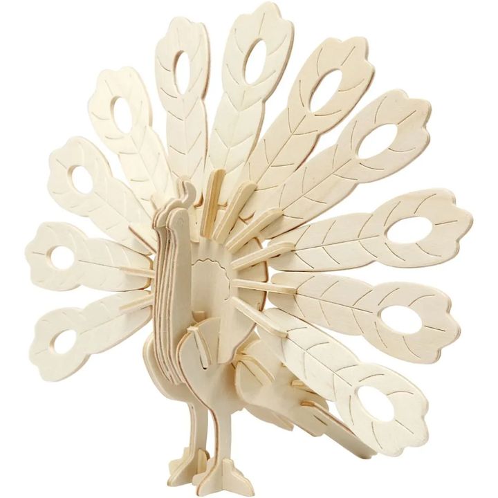3D Holzpfau Modell — Bild 3