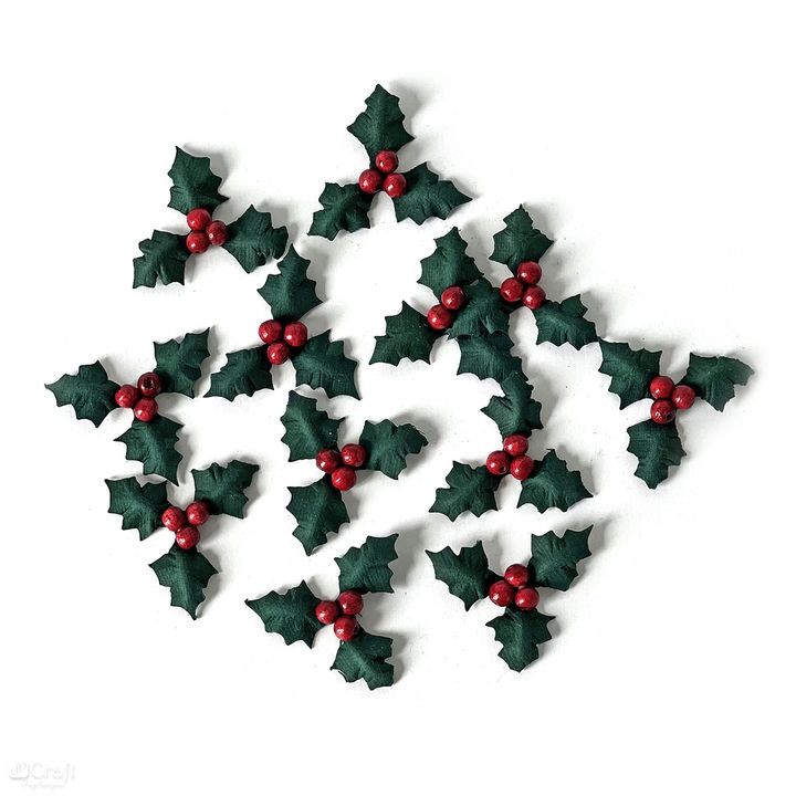 3D Papierblumen | Christmas Holly 12 Stück — Bild 1