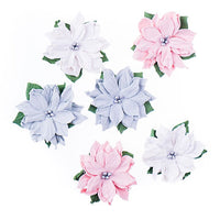 3D Papierblumen | Weihnachten Rose Bunt 6 Stück — Bild 2