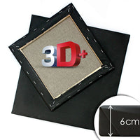 3D+ Schwarze Leinwand PROFI auf Keilrahmen | verschiedene Größen — Bild 1