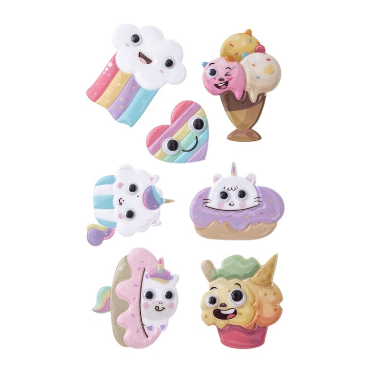 3D Puffy Sticker | Süßigkeiten, 7-tlg. — Bild 1
