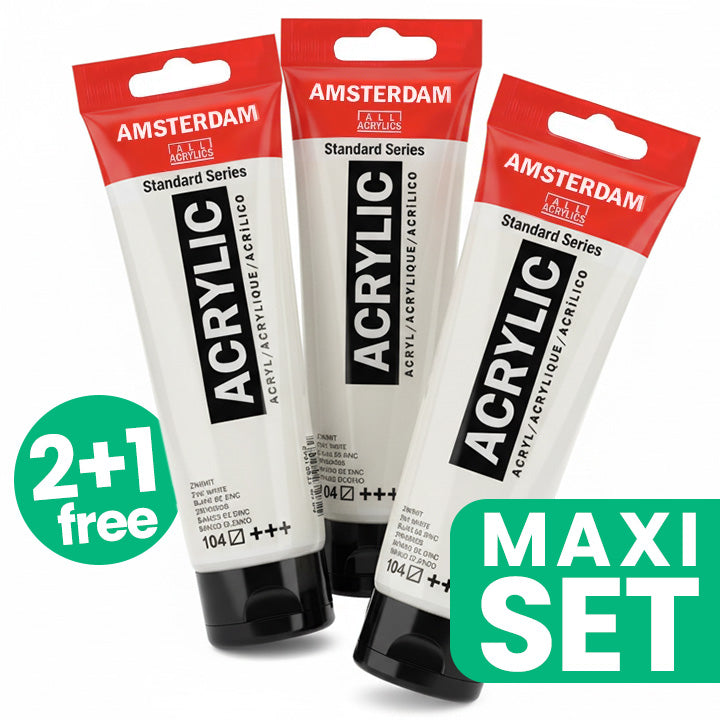 3er-Set Acrylfarben Amsterdam - 2 + 1 gratis | Titanweiß — Bild 3