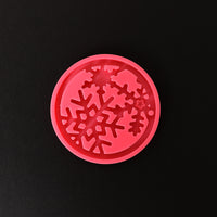 Siliconharzform Pentart - domino 2 Stück – Christmas ornament - snowflake