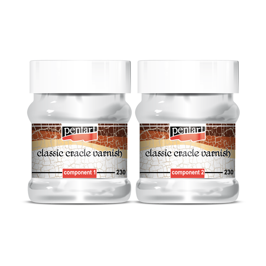 Pentart Krakelee-Lack klassisch, 2-Komponenten, 230 ml Set