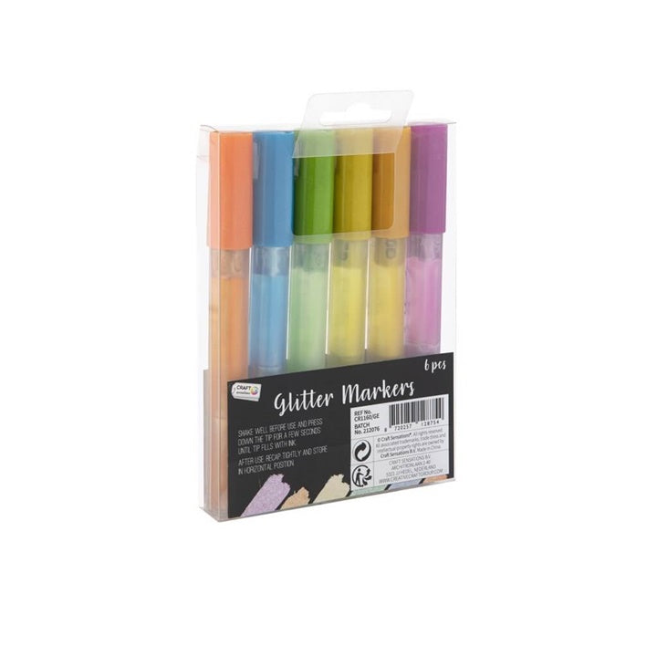 6er-Set Glitzer-Marker — Bild 1