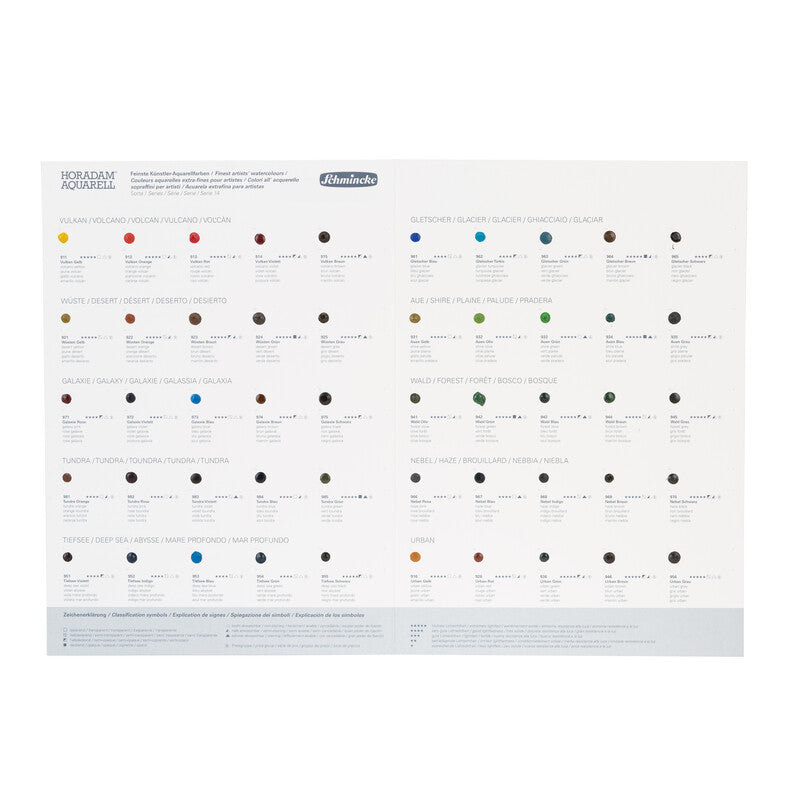 Schmincke HORADAM Aquarell Dot Card Supergranulierende Farben - 50 Farbpunkte