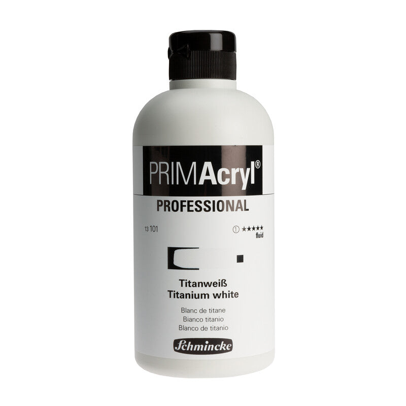 Acrylfarbe Schmincke PRIMAcryl Professional Fluid 500 ml – Titanium white