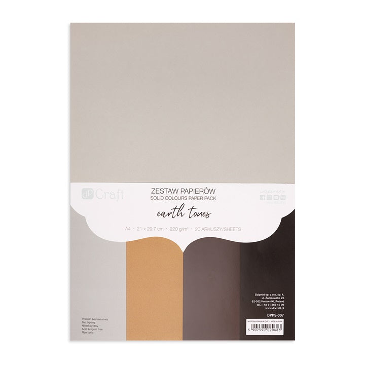 DP Craft Buntpapier-Set - 20 Blatt – earth tones