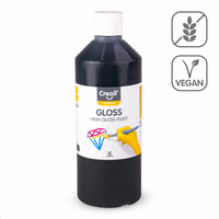 Glänzende Polyvinylfarbe Creall Gloss 500 ml – Schwarz