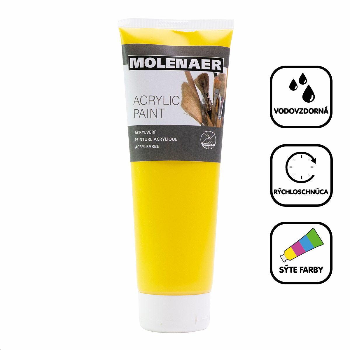 Acrylfarbe Molenaer 250 ml – Gelb