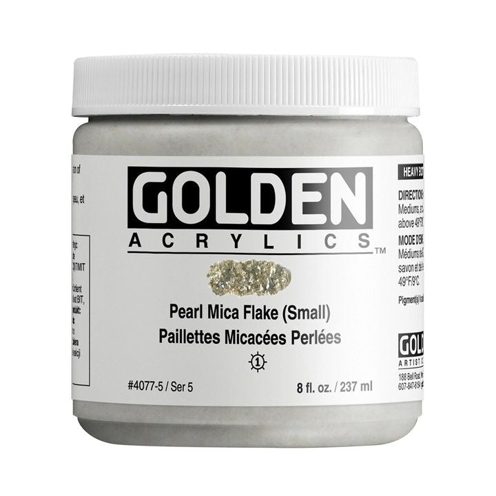 GOLDEN Heavy Body Mica Flake Acrylfarbe 118 ml – 4077 perlmutt gekörnt
