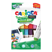 Carioca Textil-Temperafarben im Stick – 10er-Set