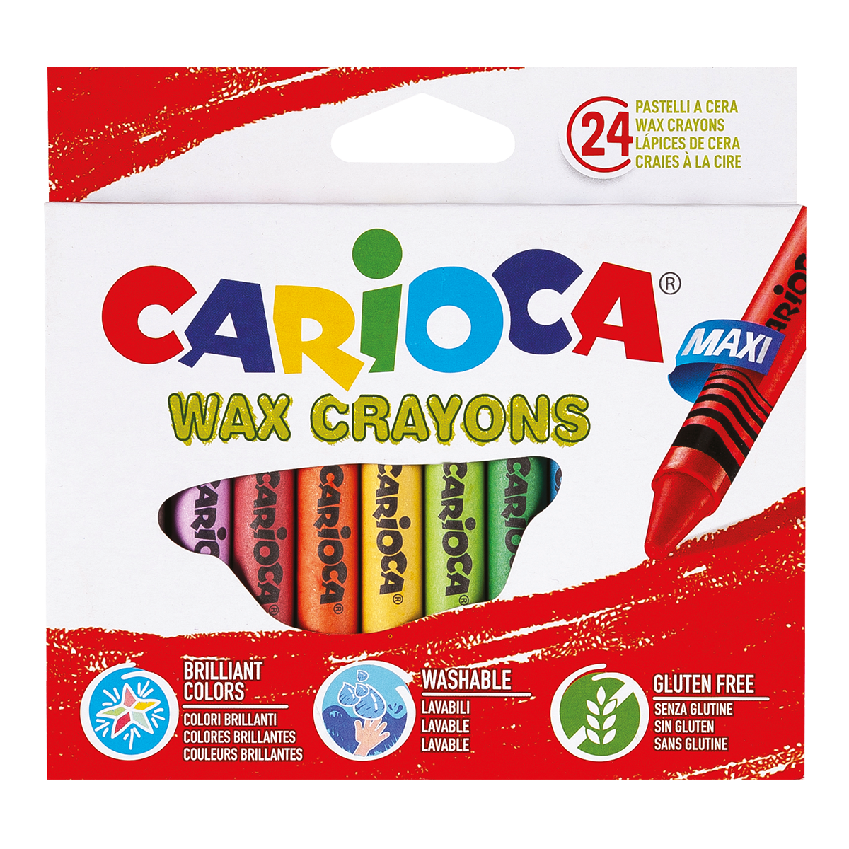 Carioca Wachsmalstifte Maxi, 24 Stk.