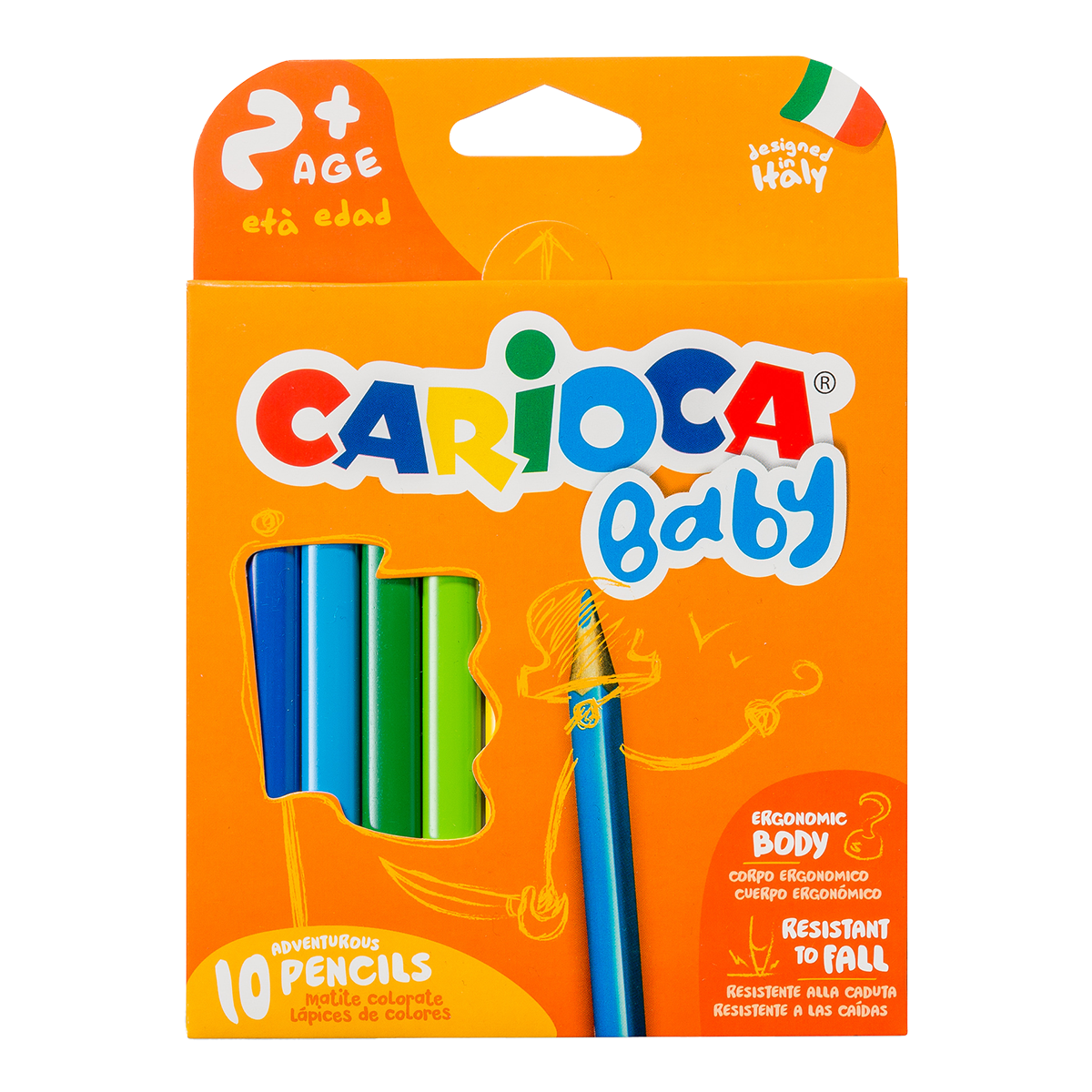 Dreikant-Buntstifte Carioca Baby 2+, 10 Stk.