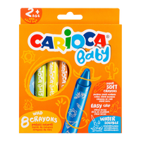 Carioca Wachsmalstifte Baby Wild 2+, 8 Stk.