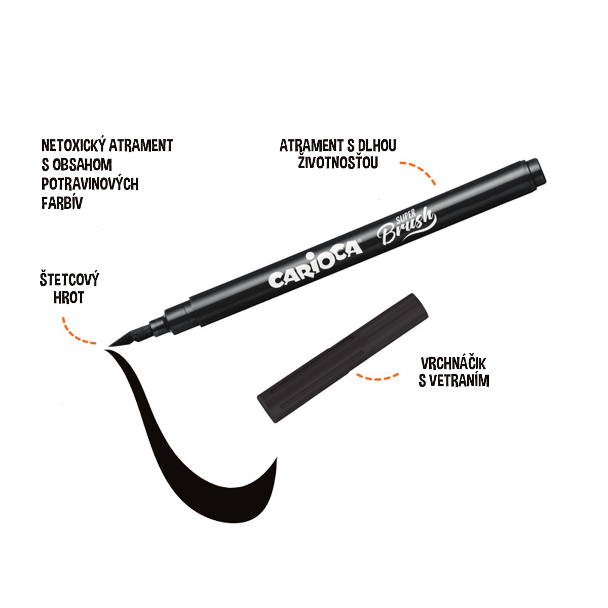 Carioca Brush Pinselstifte, 10er-Set, Farbmix