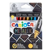 Dreikant-Wachsmalstifte Carioca Metallic, 8 Stk.