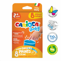 Carioca Baby 2+ Fingermalfarben, 8 × 50 ml