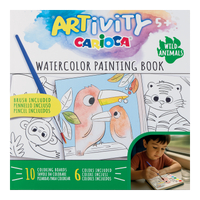 Carioca Malbuch mit Wasserfarben ARTivity – Wildtiere, 5+