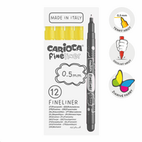 Fineliner Carioca Fineliner 0,5 mm – 12er-Set – Gelb