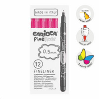 Fineliner Carioca Fineliner 0,5 mm – 12er-Set – Rosa