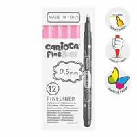 Fineliner Carioca Fineliner 0,5 mm – 12er-Set – Lachsfarben