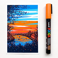 Posca PC-5M Acrylmarker, 1,8 - 2,5 mm, Metallic-Grün (M6)
