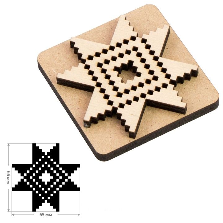 Holzstempel ROSA TALENT Nr. 4 Geometrie 6,5x6,5 cm | ARTMIE