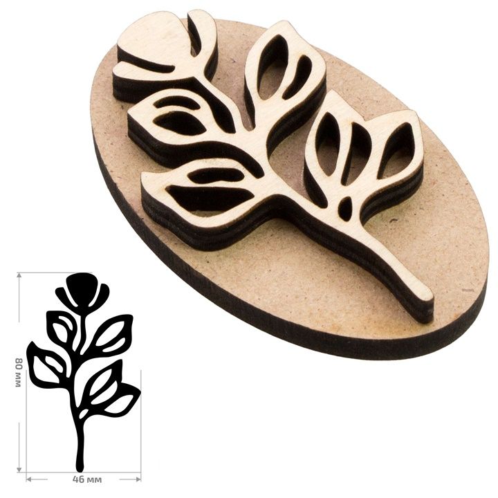 ROSA TALENT Holzstempel Nr. 13 Botanisch 4,6x8 cm | ARTMIE