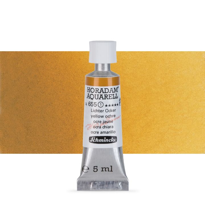 Schmincke HORADAM Aquarellfarben in der 5 ml Tube – 655 Ockergelb