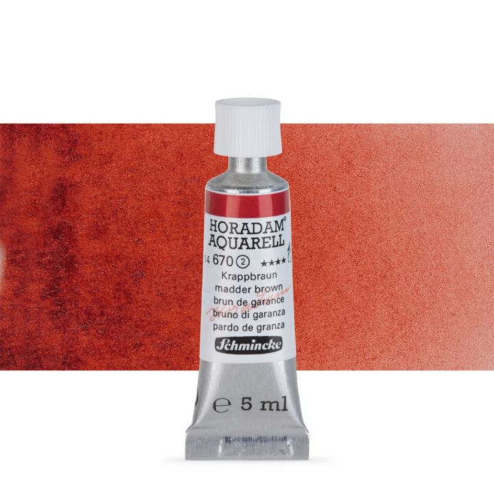 Schmincke HORADAM Aquarellfarben in der 5 ml Tube – 670 Krappbraun