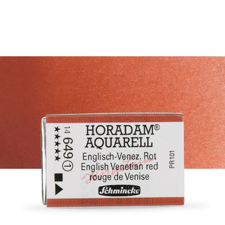 Schmincke Horadam Aquarellfarben im ganzen Näpfchen – 649 English Venetian Rot