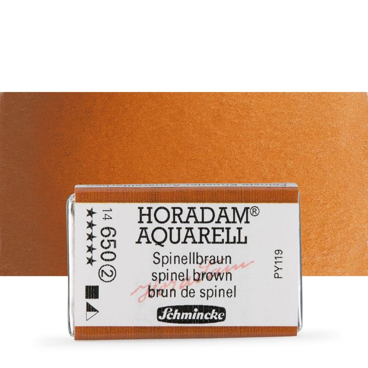 Schmincke Horadam Aquarellfarben im ganzen Näpfchen – 650 spinel Braun