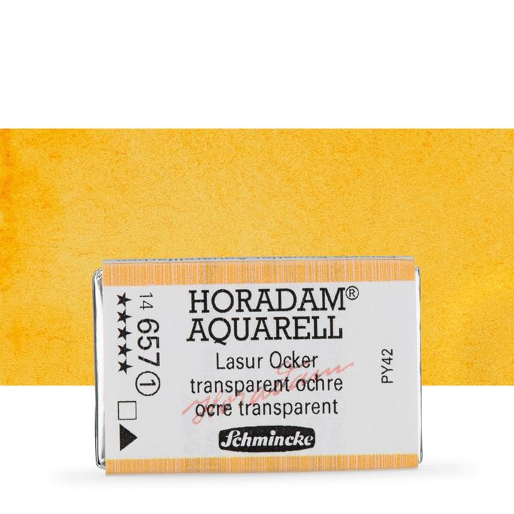 Schmincke Horadam Aquarellfarben im ganzen Näpfchen – 657 transparent Ocker